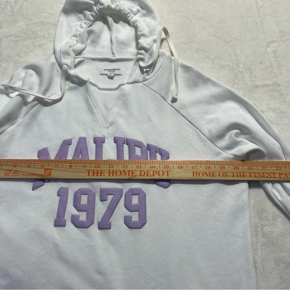 GRAYSON THREADS Malibu Print Hoodie White Lavender Size Small - Picture 6 of 7